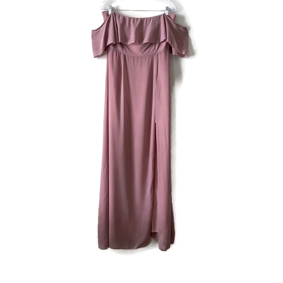 Tobi Into You Mauve Ruffle Top Dress size L - Picture 4 of 12